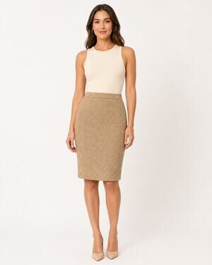 J.Crew sz 0 gold shiny pencil skirt career casual celebration wool silk blend